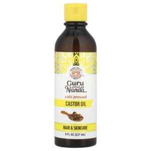 GuruNanda Cold Pressed Castor Oil 8 fl oz (237 ml)