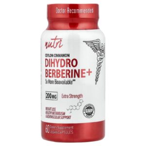 Nutri Dihydro Berberine+ 60 Cápsulas Veganas
