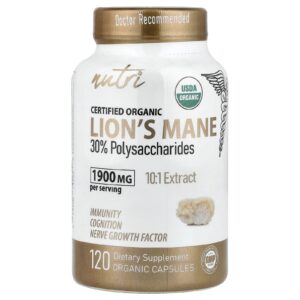 Nutri Juba-de-leão Orgânico 120 Cápsulas Orgânicas (633 mg por Cápsula)