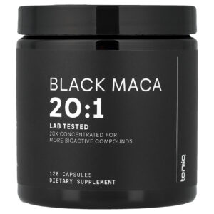 Toniiq Maca-Peruana Negra 20:1 120 Cápsulas (666 mg por Cápsula)
