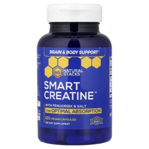 Natural Stacks Smart Creatine™ 120 Cápsulas Veganas