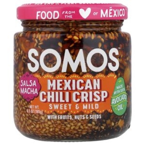 Somos Salsa Macha Pimenta Mexicana Crocante Doce e Suave 185 g (65 oz)