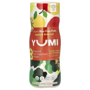 Yumi Puffs Sem Arroz Orgânico Acima de 8 Meses Maçã e Brócolis 425 g (15 oz)