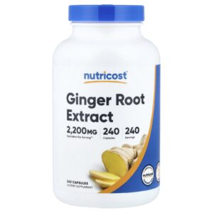 Nutricost Extrato da Raiz de Gengibre 240 Cápsulas (550 mg por Cápsula)