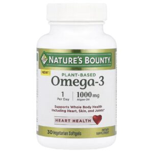 Natures Bounty Ômega-3 à Base de Plantas 1.000 mg 30 Cápsulas Softgel Vegetarianas