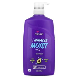 Aussie Miracle Moist Condicionador com Óleo de Abacate Para Todos os Tipos de Cabelo 778 ml (262 fl oz)