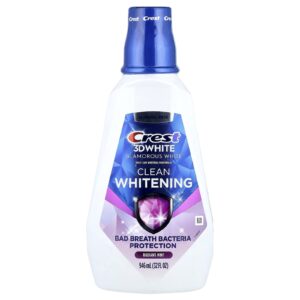 Crest 3D White Enxaguante Bucal para Clareamento Limpo da Multivitamínico Glamorous White Menta Radiante 946 ml (32 fl oz)