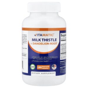 Vitamatic Cardo-Mariano + Raiz de Dente-de-Leão 180 Cápsulas Vegetarianas