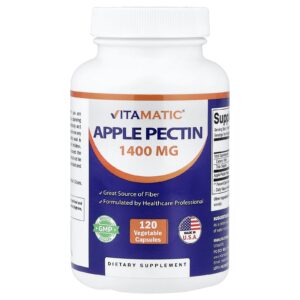 Vitamatic Pectina de Maçã 120 Cápsulas Vegetais (700 mg por Cápsula)