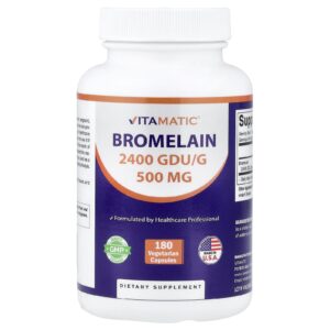 Vitamatic Bromelina 500 mg 180 Cápsulas Vegetarianas
