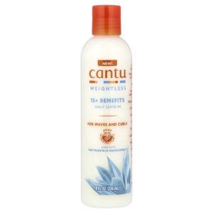 Cantu Leve Mais de 15 Benefícios Leave-In Diário Para Ondas e Cachos 236 ml (8 fl oz)