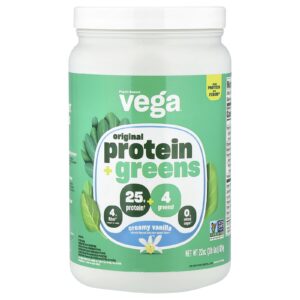 Vega Proteína à Base de Plantas + Verduras Baunilha Cremosa 624 g (1 lb 6 oz)