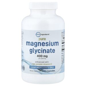 Micro Ingredients Glicinato de Magnésio Puro 240 Cápsulas
