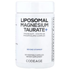 Codeage Taurato de Magnésio Lipossomal+ 120 Cápsulas Vegetais
