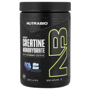 NutraBio Creatina Mono-Hidratada Micronizada Blue Razz 399 g (14 oz)