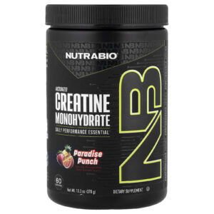 NutraBio Creatina Mono-Hidratada Micronizada Ponche do Paraíso 378 g (133 oz)