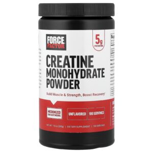 Force Factor Creatina Mono-Hidratada em Pó Sem Sabor 500 g (176 oz)