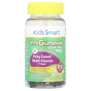Kids Smart Gomas Vita Kids Smart® Multivitamínico Picky Eaters + 4 Vegetais A Partir de 3 Anos de Idade Cítricos 30 Gomas