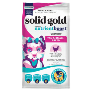 Solid Gold Mighty Mini™ Para Cães de Brinquedo e Raças Pequenas Receita com Frango Grão-de-Bico e Abóbora 17 kg (375 lb)