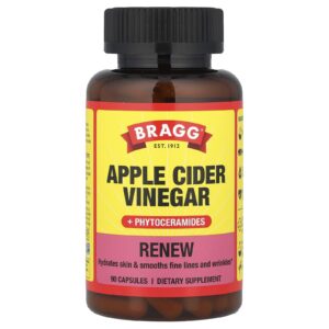Bragg Renew Vinagre de Maçã + Fitoceramidas 90 Cápsulas