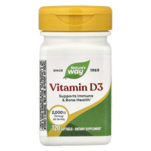 Natures Way Vitamina D3 50 mcg (2.000 UI) 120 Cápsulas Softgel