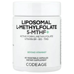 Codeage L-Metilfolato Lipossomal 5-MTHF+ 60 Cápsulas Vegetais