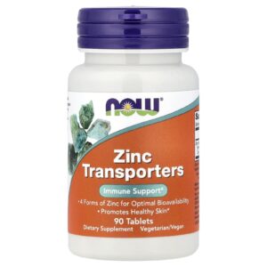 NOW Foods Transportadores de Zinco 90 Comprimidos (22 mg por Comprimido)