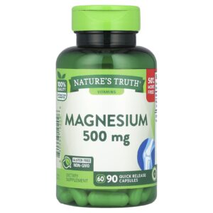 Natures Truth Magnésio 500 mg 90 Cápsulas de Liberação Rápida