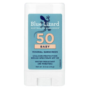 Blue Lizard Australian Sunscreen Baby Mineral Sunscreen Stick SPF 50 0.5 oz (14 g)