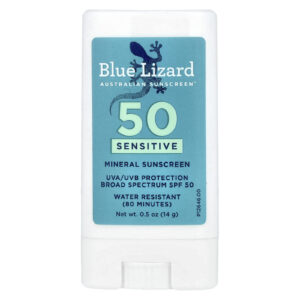 Blue Lizard Australian Sunscreen Sensível Protetor Solar Mineral em Bastão FPS 50+ 14 g (05 oz)
