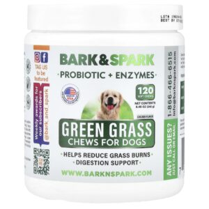 Bark&Spark Green Grass Chews For Dogs Chicken 120 Soft Chews 8.46 oz (240 g)