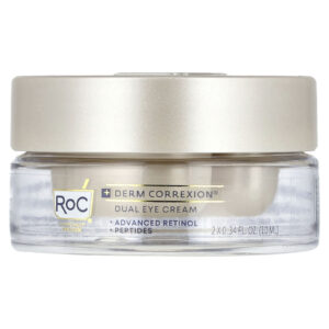RoC Derm Correxion® Creme Duplo para a Área dos Olhos Retinol e Peptídeos Avançados Sem Perfume 10 ml (034 fl oz) Cada