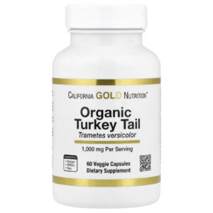 California Gold Nutrition Cogumelo Cauda-de-peru Orgânico 60 Cápsulas Vegetais (05 g por Cápsula)