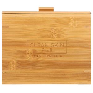 Clean Skin Club Luxe Bamboo Box Toalhas Limpas Extraordinárias Recipiente com Cobertura 50 Unidades