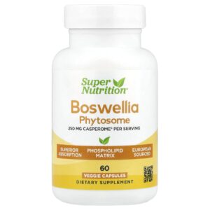 Super Nutrition Fitossomo de Boswellia serrata com Lecitina de Girassol 250 mg 60 Cápsulas Vegetais