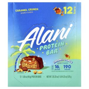 Alani Nu Barra de Proteína Caramelo Crocante 12 Barras 48 g (169 oz) Cada