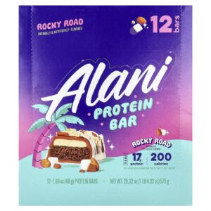 Alani Nu Barra de Proteína Rocky Road 12 Barras 48 g (169 oz) Cada