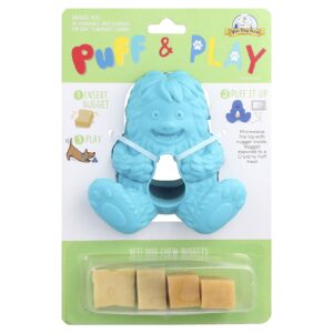 Yeti Dog Chew Puff & Play Dispensador de Guloseima Yeti Dog Chew Nuggets Azul 4 Nuggets 1 Dispensador