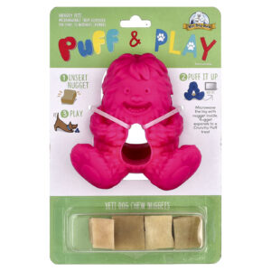 Yeti Dog Chew Puff & Play Dispensador de Guloseima Yeti Dog Chew Nuggets Rosa 4 Nuggets 1 Dispensador