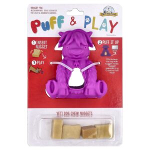Yeti Dog Chew Puff & Play Dispensador de Guloseima Yeti Dog Chew Nuggets Roxo 4 Nuggets 1 Dosador