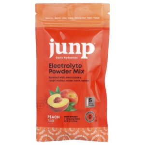 JUNP Hydration Mistura de Eletrólitos em Pó Pêssego 5 Embalagens 39 g (014 oz) Cada