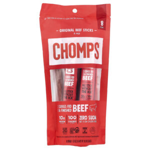 Chomps Bastões de Carne Originais Suave 8 Bastões 32 g (115 oz) Cada
