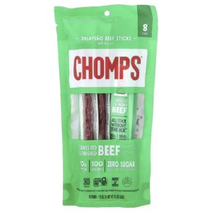 Chomps Bastão de Carne Jalapeño Médio 8 Bastões 32 g (115 oz) Cada