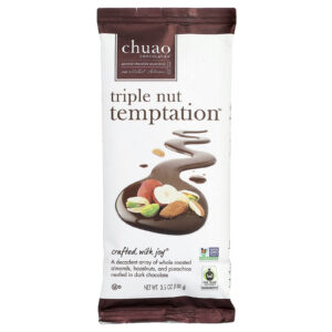 Chuao Chocolatier Barra de Chocolate Amargo Triple Nut Temptation™ 100 g (35 oz)