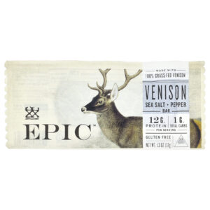 Epic Bar Venison Sea Salt + Pepper Bar 1.3 oz (37 g)