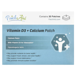 PatchAid Vitamina D3 + Adesivo de Cálcio 30 Adesivos