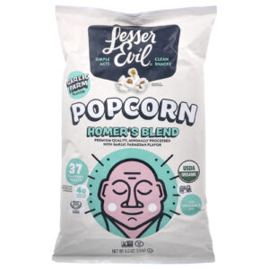 LesserEvil Pipoca Mistura do Homer Alho e Parmesão 130 g (46 oz)