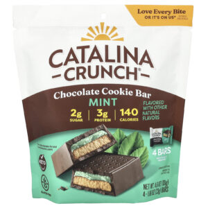 Catalina Crunch Barra de Cookie de Chocolate Menta 4 Barras 33 g (116 oz) Cada