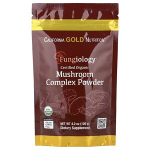 California Gold Nutrition Mistura em Pó de Cogumelos Orgânicos Certificados 120 g (42 oz)