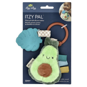 itzy ritzy Itzy Pal™ Plush Pal com Mordedor de Silicone A partir de 0 Meses Abacate 1 Mordedor